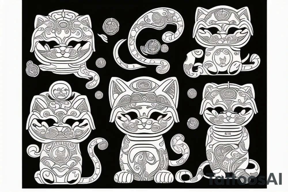 maneki neko tattoo idea