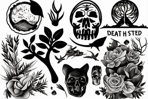 Death in a nature scene tattoo idea