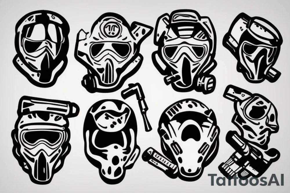 paintball player tattoo idea
