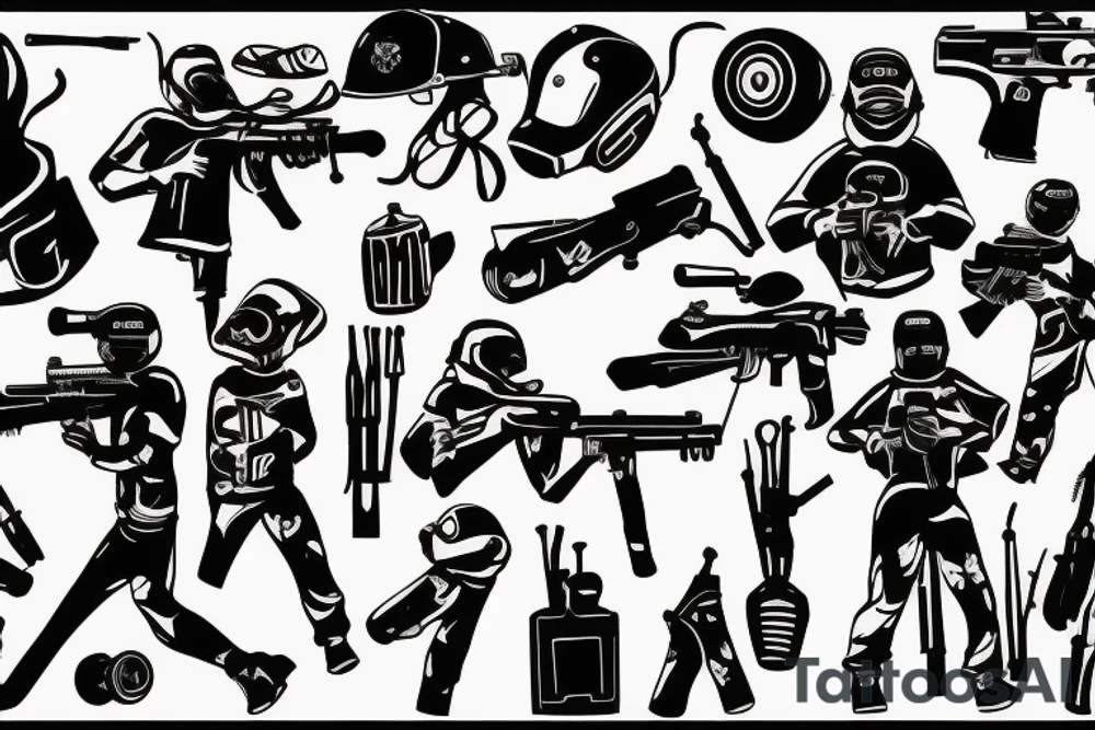 paintball player tattoo idea