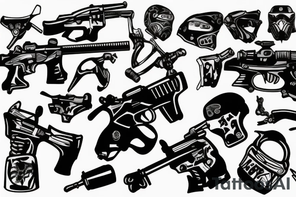 paintball player tattoo idea