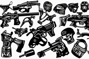 paintball player tattoo idea