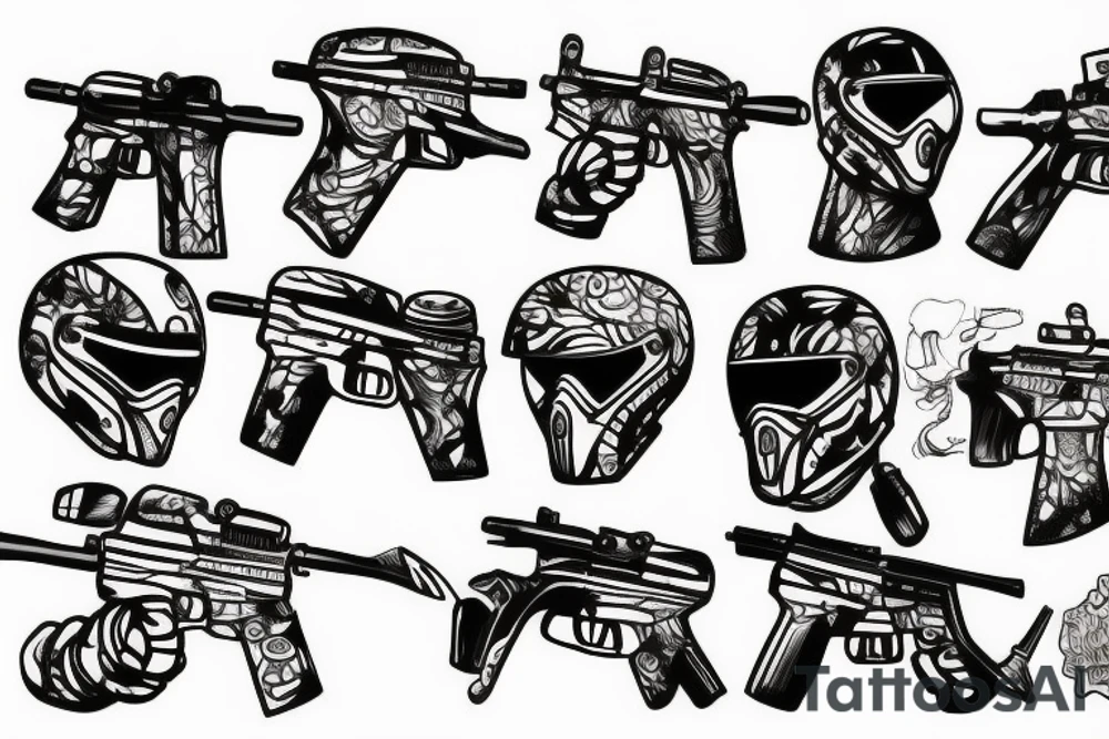 paintball player tattoo idea