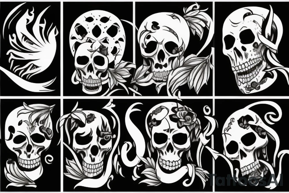 Grim reaper nature tattoo idea