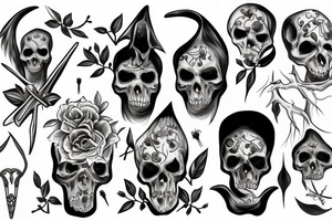Grim reaper nature tattoo idea
