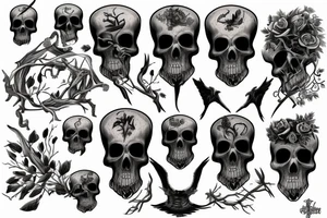 Grim reaper nature tattoo idea