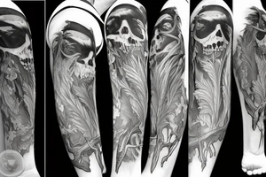 Grim reaper nature tattoo idea
