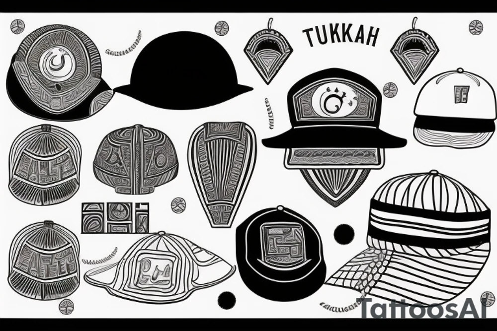 a turkish fez that look like a baseball cap tattoo idea