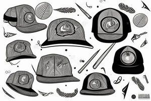 a turkish fez that look like a baseball cap tattoo idea