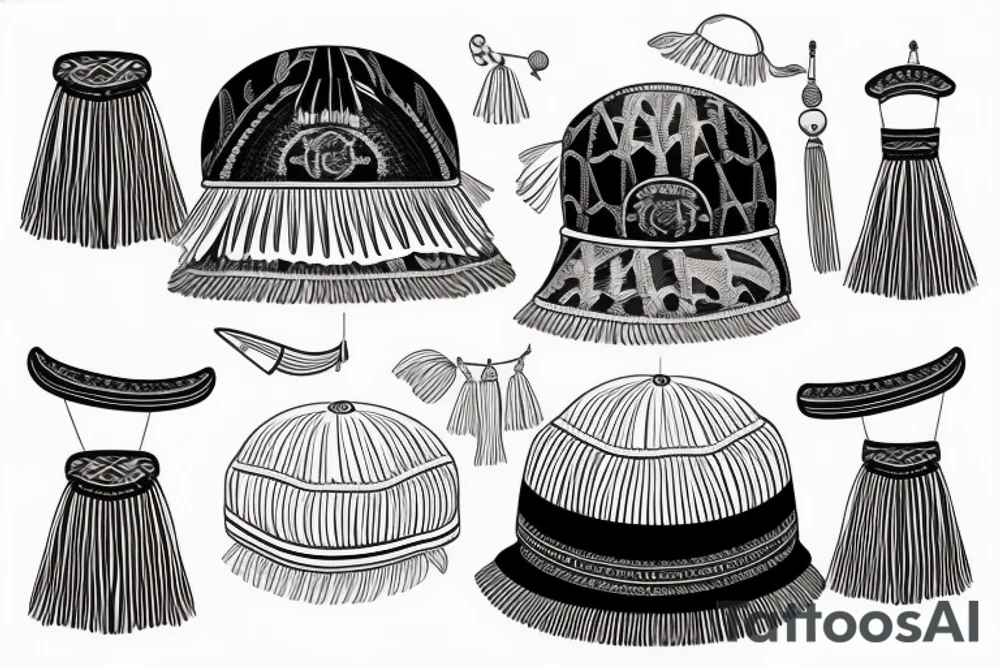 a turkish fez with tassel that look like a baseball cap tattoo idea