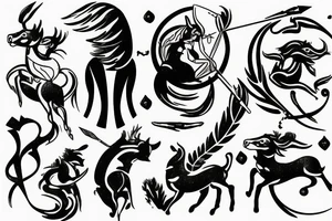 Sagittarius friends bonding small tattoo idea