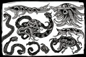 Killed kraken tattoo idea