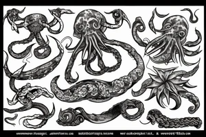 Killed kraken tattoo idea