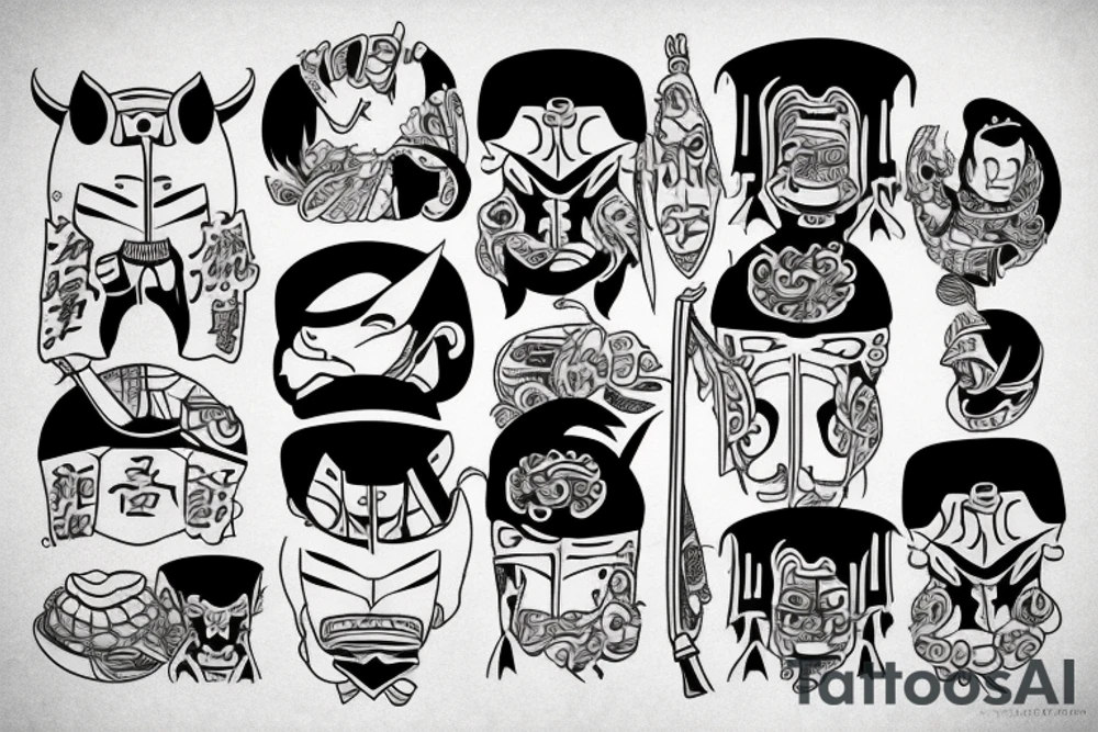 Future samurai tattoo idea