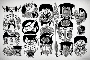 Future samurai tattoo idea