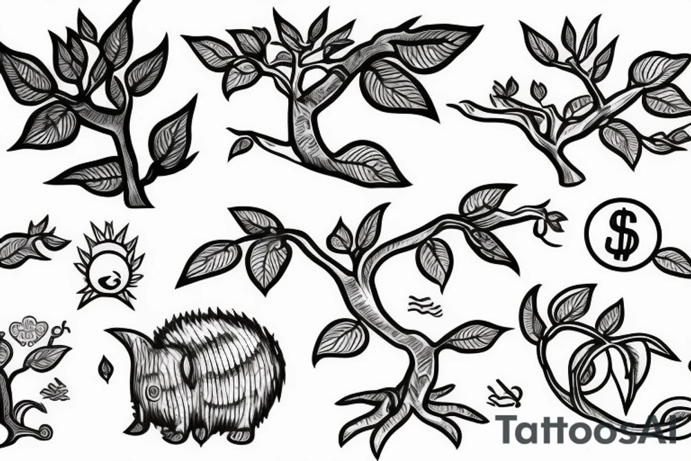 A money tree tattoo idea