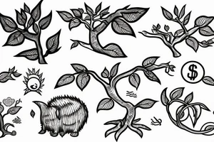 A money tree tattoo idea