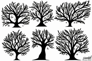 A tree made of dollars tattoo idea