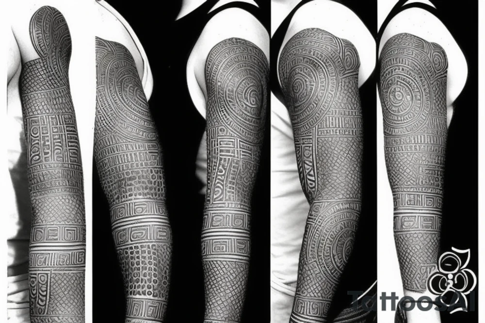 african tattoo sleeve tattoo idea