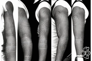 african tattoo sleeve tattoo idea