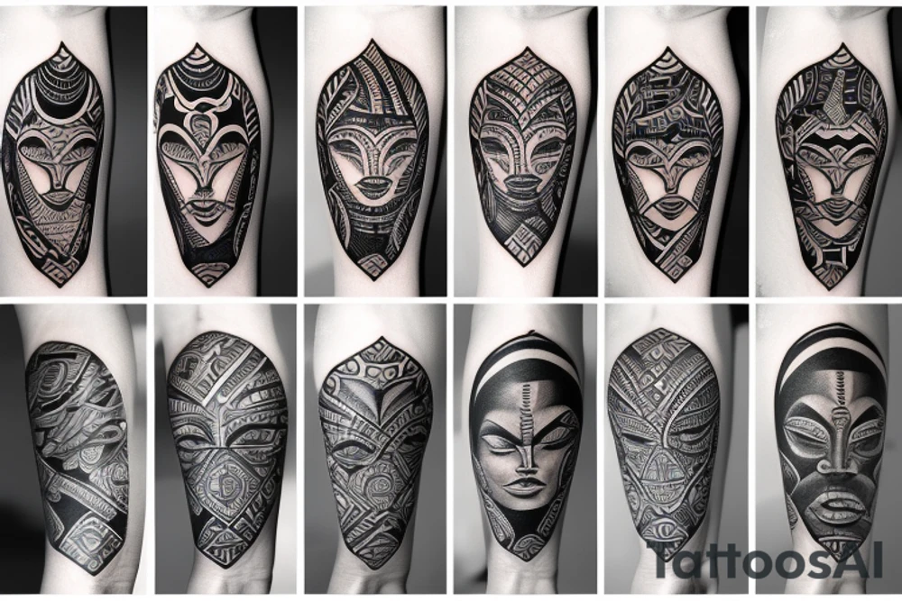 african tattoo sleeve tattoo idea