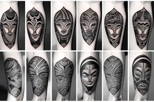 african tattoo sleeve tattoo idea