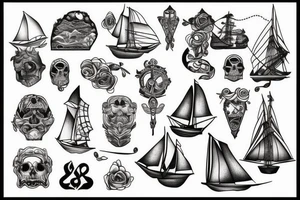 sunken ship tattoo idea