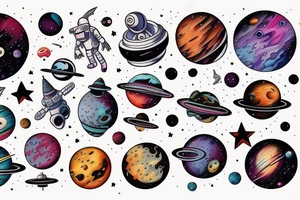 outer space tattoo idea