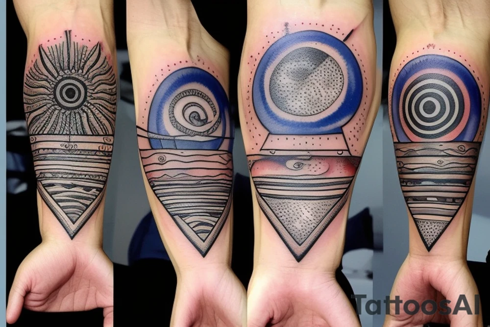 Piramids, sun, space tattoo idea