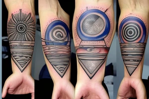 Piramids, sun, space tattoo idea