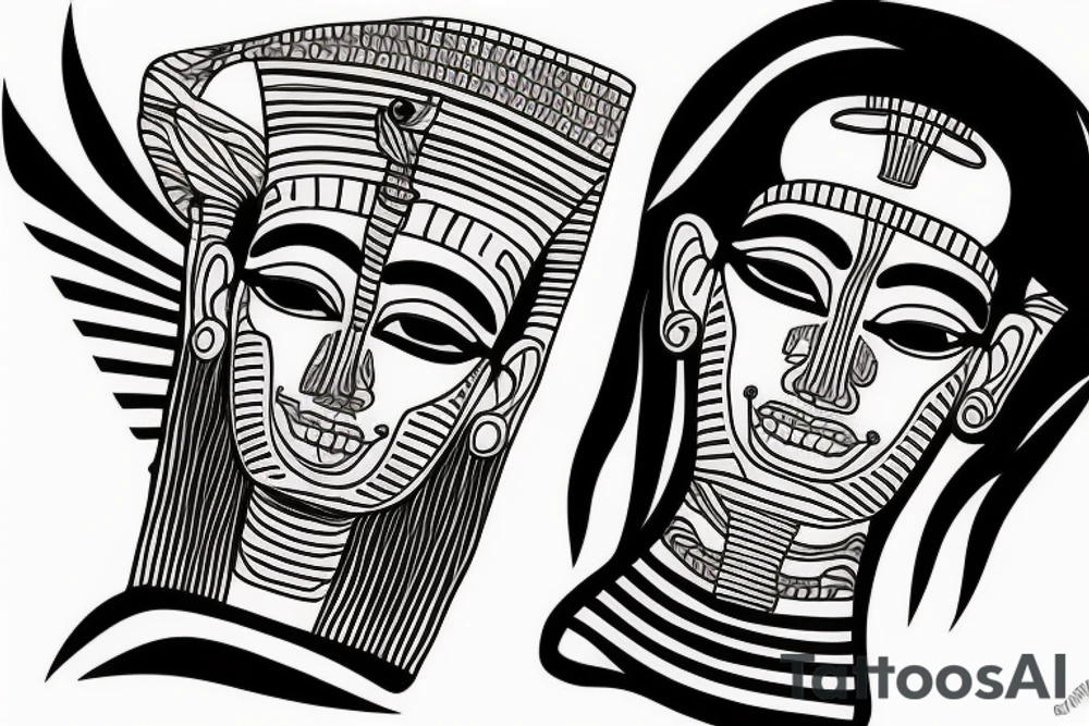 Piramids, sun, Egypt tattoo idea
