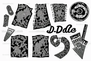 White binary code of the word dj tattoo idea