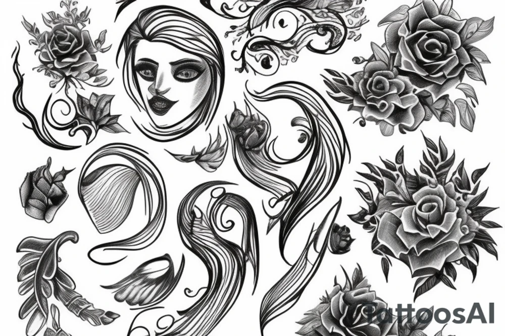White flash tattoo idea