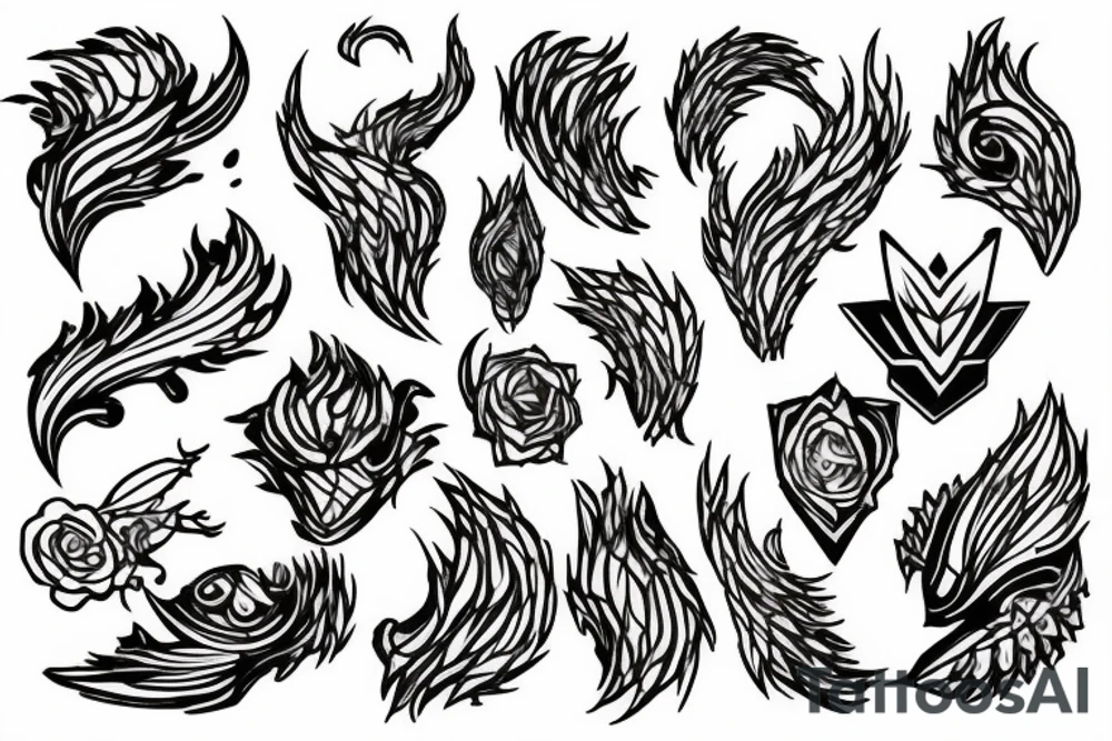 White lightning tattoo idea
