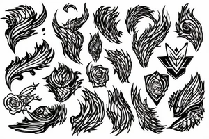 White lightning tattoo idea