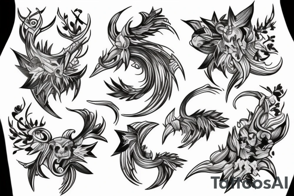 White lightning tattoo idea