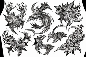 White lightning tattoo idea