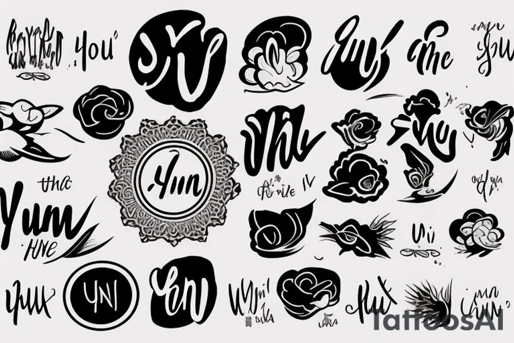 With the name of Yun, with cloud or sunset tattoo idea