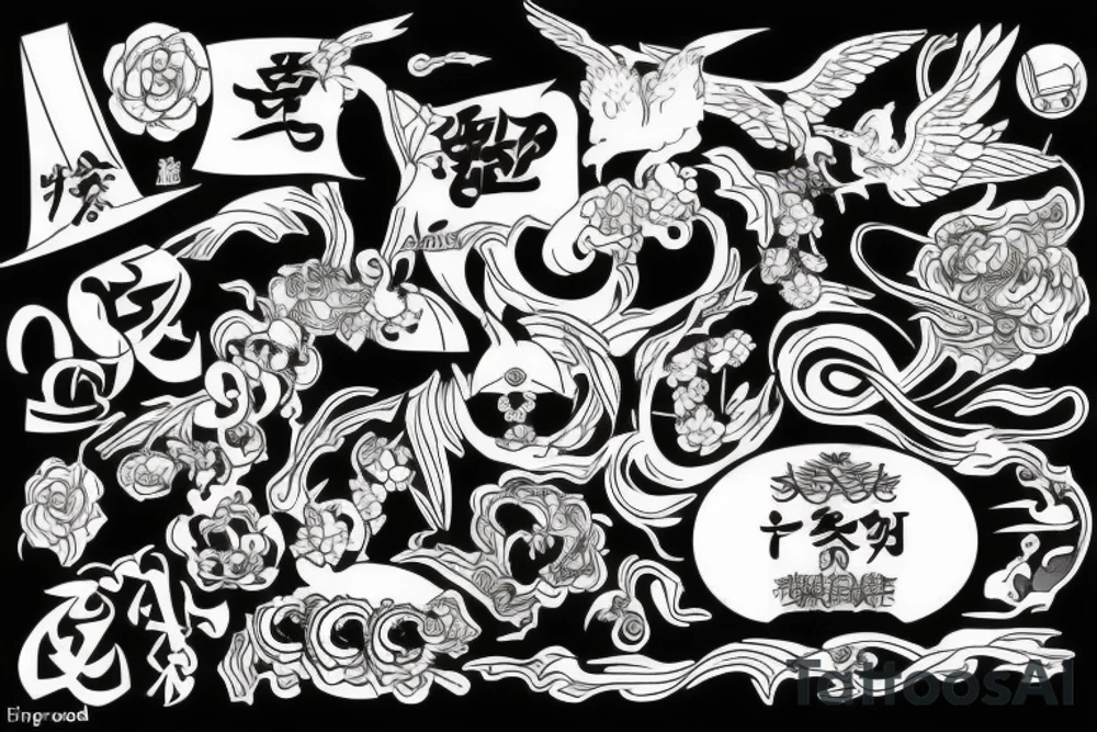 Japan, old school tattoo idea