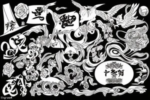 Japan, old school tattoo idea