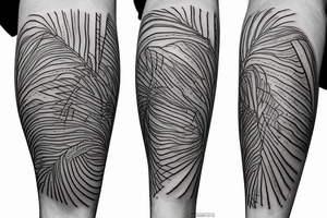 Palm on the seashore tattoo idea