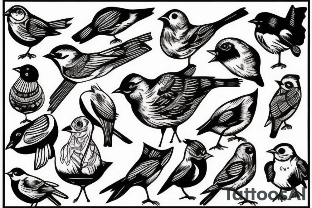Bird with camera head tattoo idea