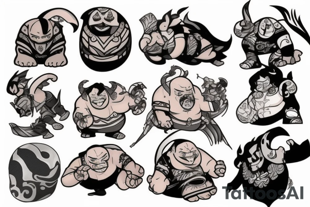 Dota pudge mid tattoo idea
