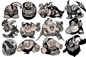 Dota pudge mid tattoo idea