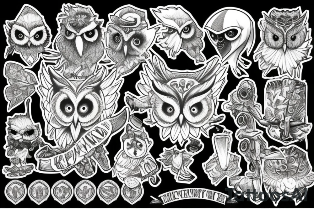Owl meteora tattoo idea