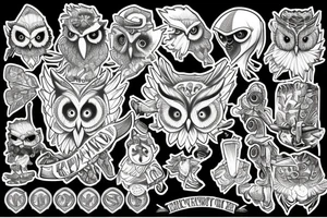 Owl meteora tattoo idea