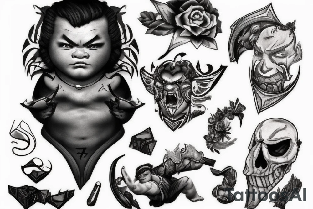 Dota pudge mid tattoo idea