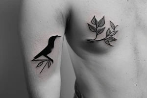 bird with the head of a surveillance camera tattoo idea