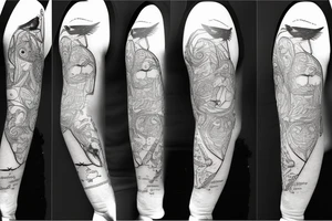 bird with the head of a surveillance camera tattoo idea