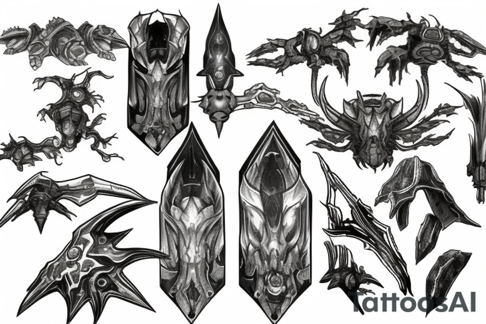 starcraft 2 pylon zealot tattoo idea